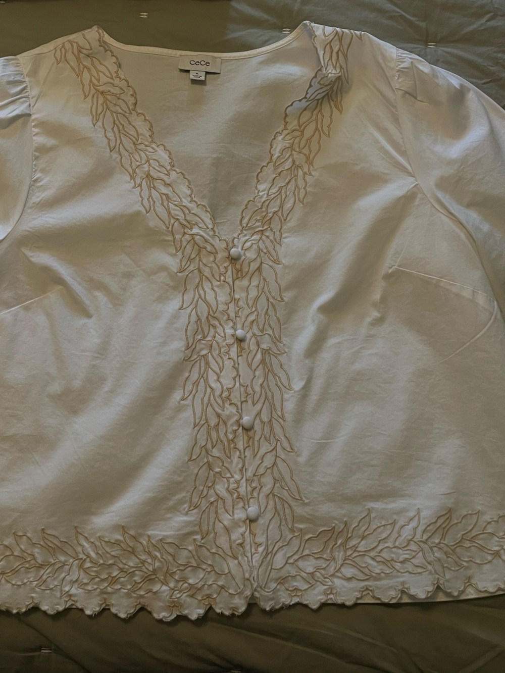 CeCe Embroidered Blouse - XL